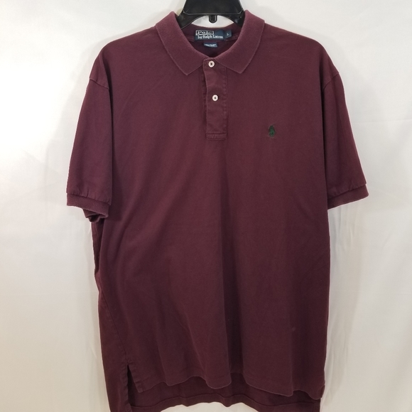 Polo Ralph Lauren Maroon Polo Shirt Large - Picture 12 of 13